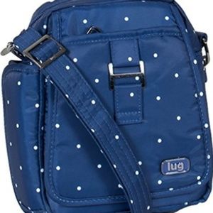 Lug Can Can Crossbody Bag Blue Polka Dot